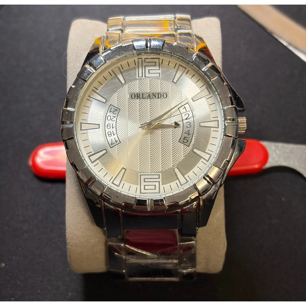 Orlando Wristwatch Mens OS Silver Stainless Steel Analog Quartz